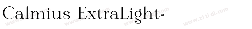 Calmius ExtraLight字体转换